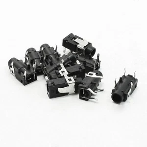 Conector estéreo para auriculares 10 piezas de montaje en panel de PCB 4 pines 1/8" 3,5 mm hembra - Imagen 1 de 1