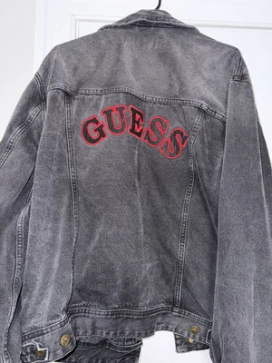 Vintage Guess Denim Jean Jacket Embroidered 80s 90s Size M/L  - Image 1 of 4