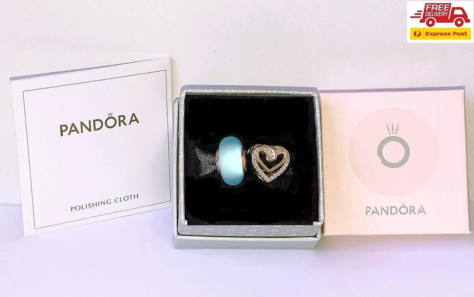 2 x New Pandora Charms (789270C01 & 789420C00) With Box, Cloth & Express Post - image 1 of 4