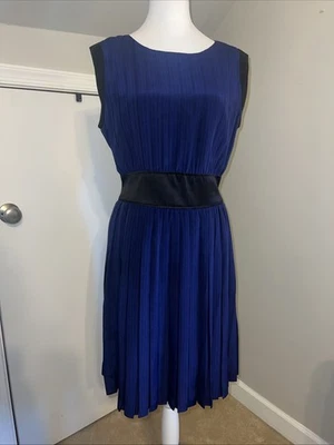 Vestido plisado Rag And Bone para mujer azul y negro 8 trabajo Foto 1 de 4