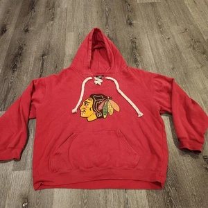 Suéter con capucha Old Time Hockey Chicago Blackhawks Hossa 81 para hombre talla grande  - Imagen 1 de 18