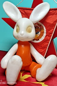 VINTAGE HASE SPIELZEUG HASE GROSSER HASE PUPPE 70er SOWJET UDSSR CCCP KUNSTSTOFF TIER - Bild 1 von 24