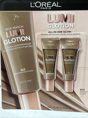 L'Oreal Paris True Match Lumi Glotion Natural Glow Enhancer Medium 1.35oz 2 Pack - Image 1 of 2