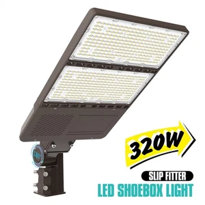 320W LED Parking Lot Lights Adjustable Slip Fit Outdoor Commercial Stadium Light - Picture 1 of 13