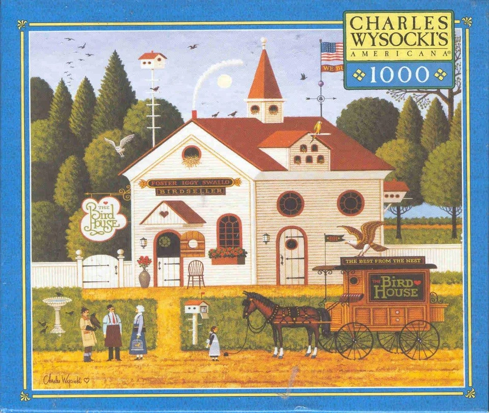 Charles Wysocki 2004 Hasbro Jigsaw Puzzle The Birdhouse - Image 1 of 1