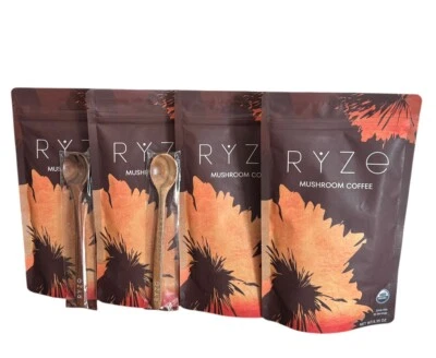 Paquete de 4 café orgánico con champiñones con 2 cucharas de acacia 100 % auténtico ENVÍO GRATUITO Foto 1 de 3