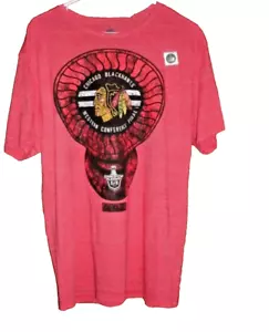 CCM Herren Chicago Blackhawks T-Shirt Kurzarm Rot Gr. Large Neu - Bild 1 von 7