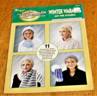 Needlecraft Shop: WINTER WARMERS ON THE DOUBLE Crochet Book de K. Sams #201014 Foto 1 de 4