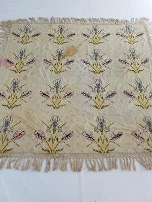 Vintage Handmade Cross Stitch Embroidered Tablecloth 59x56 Inches - Image 1 of 4