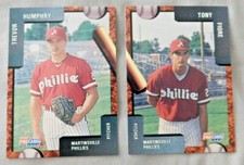 1992 Martinsville Phillies Baseball Card Pick one