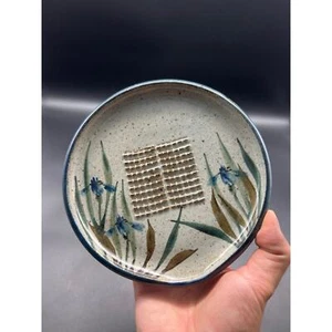 Plato de cerámica vintage MCM Studio ajo jengibre cráter plato o arte para colgar en la pared - Imagen 1 de 7