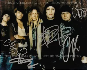 HIM GROUP BAND SIGNED AUTOGRAPH AUTOGRAM 8x10 RPT PHOTO VILLE VALO - Picture 1 of 1