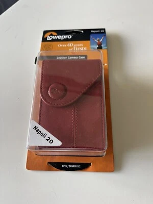 NEW OEM LOWEPRO Napoli 20 RED Nappa Leather Compact Universal Camera Case - Image 1 of 4