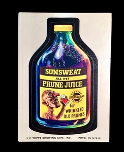 1974 Topps Verrückte Pakete Serie 10 #27 Sonnenschweiß Pflaumensaft - Bild 1 von 2