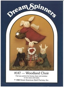 1988 Dream Spinners #147 Woodland Choir Bear Bunny Reindeer pattern uncut - Picture 1 of 3