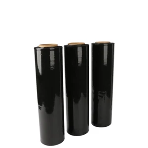 6 x ROLLEN SCHWARZGUSS PALETTE STRETCH SCHRUMPFFOLIE PAKETVERPACKUNG KLEBEFOLIE - Bild 1 von 8
