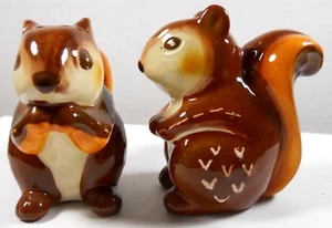 Juego vintage ardillas sal y pimienta coctelera cerámica decoración retro cocina hogar - Imagen 1 de 7