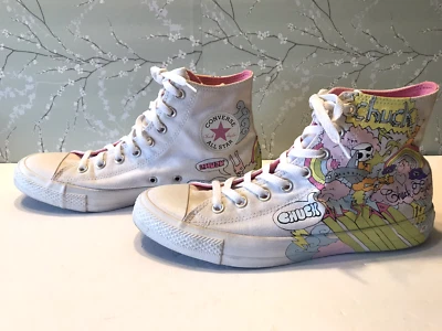 Converse Unisex White Chuck Taylor All Star Hi Top Size 9M 11W Pair Sneakers - Image 1 of 4