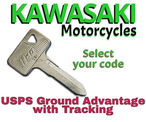 Kawasaki Motorcycle Keys Replacement Key Cut to Code B141411-B144444 All Metal  - Imagen 1 de 1