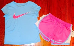 NIKE SPORT AUTHENTIC TODDLERS BOYS ORIGINAL BRAND NEW 2Pc SHORTS SET Size 4, NWT - Picture 1 of 3