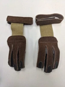 2 Pack Deal Archery Leather Shooting Glove Xtra Small Recurve Bow - Picture 1 of 3