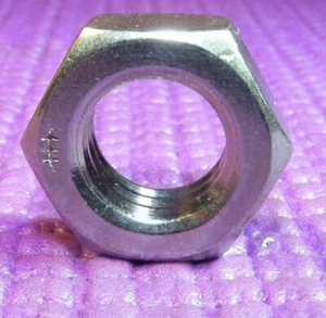CANTIDAD 2 TUERCA DE ATASCO 1/2-13 CURSO .305 DELGADA 3/4" LLAVE HEXAGONAL SS 18-8 Acero Inoxidable - Imagen 1 de 8