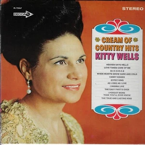 KITTY WELLS Cream of Country Hits EE. UU. DECCA LP DL-75067_original 1968 - Imagen 1 de 4