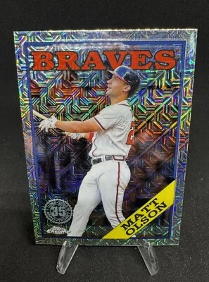 2023 Topps Series 1 Matt Olson 1988 Silver Pack Chrome Mojo T88C-98 - Image 1 of 2
