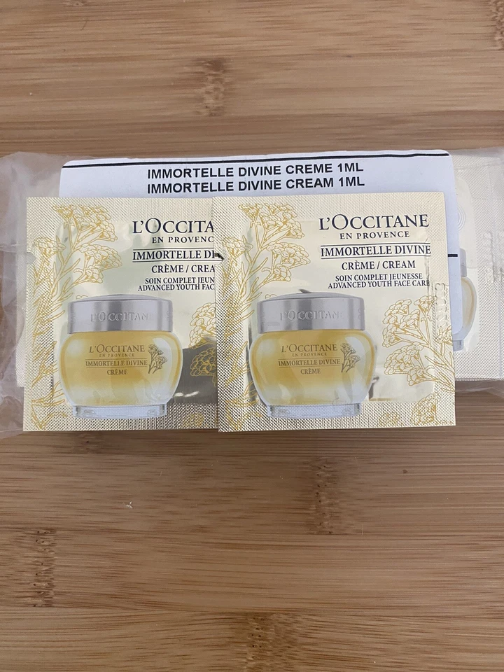 L'OCCITANE IMMORTELLE DIVINE CREAM 25 Packets Sample Travel Size .05oz - Image 1 of 1