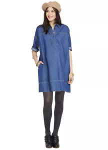 Hatch Maternity Women’s THE LIZZIE DRESS Denim Size 1 (S/4-6) NEW - Picture 1 of 2