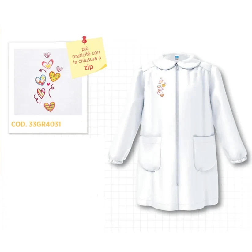 Grembiule asilo femmina zip 33GR4031-BNC Siggi - Immagine 1 di 1