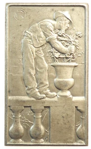 Francia L'ART DES GARDENS de Roques plata 46mm x 76mm SAMF grabado como premio - Imagen 1 de 2