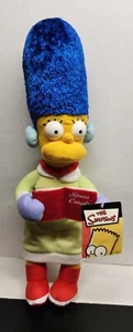 Juguete de peluche de Navidad Marge Simpson con pelo de terciopelo azul y libro de villancicos de Navidad - Imagen 1 de 10