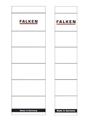 Falken Rückenschilder kurz breit / schmal Ordner Schild selbstklebend weiß - Bild 1 von 2