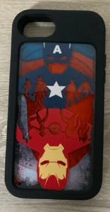 📀 Marvel Captain America & Iron Man Waterfall Case - FOR IPHONE 7 (AS SHOWN) - Picture 1 of 4