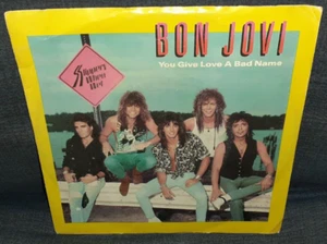 DISCO VINILE ROCK ANNI 80 BON JOVI You Give Love a Bad Name,Raise your Hands 80s - Imagen 1 de 5