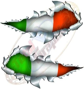Large Ireland, Irish Metal Rip Open Sticker 4X4 Race Car Truck Van Off-Road - Picture 1 of 1