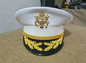 Replica Customized US Army Field Grade Officer Service Dress White Hat Cap - Picture 1 of 5