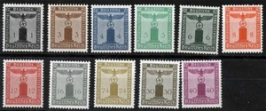 Germany Sc S1-S11 Multicolor 1pf-40pf Multicolor 1938 MNH Original Gum Set - Picture 1 of 1