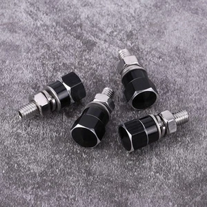 (King Kong Black) Set of 4 License Plate Frame Screws Universal Thread - Picture 1 of 9