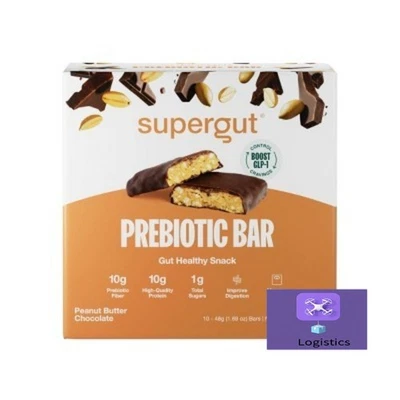 Supergut Prebiotic Bars GLP-1 Craving Control Digestive -10ct