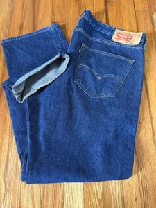 Levis 501 Jeans Herren 42x32 Blau Button Fly Original Fit Straight Leg 00501-0000 - Bild 1 von 11