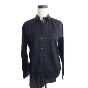 NWT Everlane Silky Relaxed Cotton Shirt Black Long Sleeve Button Down Shirt 4 - Picture 1 of 6