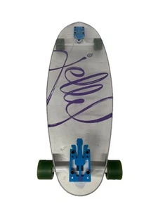 Jelly Skateboards 34″ Poly Carbonate Clear Purple Skater Longboard - Picture 1 of 14