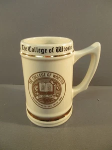 Vintage College of Wooster Ohio Mug Stein - Picture 1 of 3