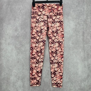 Aerie Chill Play Move rot rosa Blumen Offline Knöchel Leggings Hose Skinny Small - Bild 1 von 8