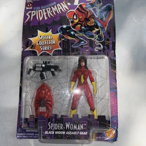 Marvel Amazing Spider-Man Spider-Woman Black Widow Actionfigur 1996 Toy Biz - Bild 1 von 5
