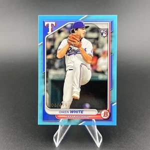 Owen White (RC) 2024 Bowman Rookie Sky Blue Parallel /499 Texas Rangers - Picture 1 of 2