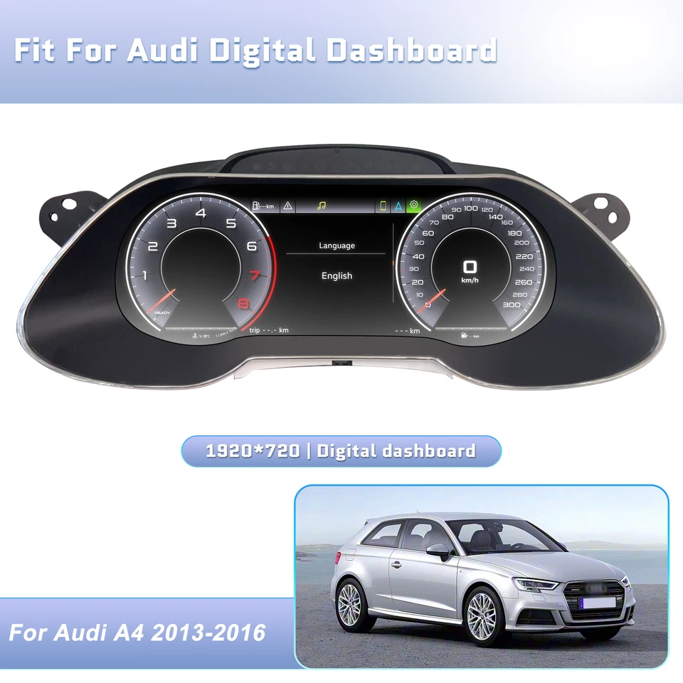 Digital Gauges Dashboard Speedometer Instrument Cluster For Audi A4 2013-2016 Foto 1 de 4