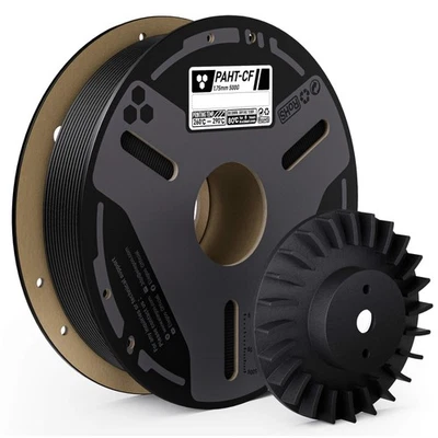 Нить накаливания из углеродного волокна PAHT для 3D-печати 1,75 мм черная 0,5 кг высокопрочный нейлон CF - Изображение 1 из 4